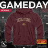 Picture of Campus Colors Adult Arch & Logo Soft Style Gameday Hooded Sweatshirt (Texas State Bobcats - Red, Small)