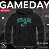 Picture of Campus Colors Adult Arch & Logo Soft Style Gameday Hooded Sweatshirt (Tulane Green Wave - Black, Small)