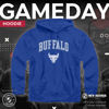 Picture of Campus Colors Adult Arch & Logo Soft Style Gameday Hooded Sweatshirt (Buffalo Bulls - Blue, Small)