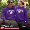 Picture of Campus Colors Adult Arch & Logo Soft Style Gameday Hooded Sweatshirt (Kansas State Wildcats - Purple, Small)