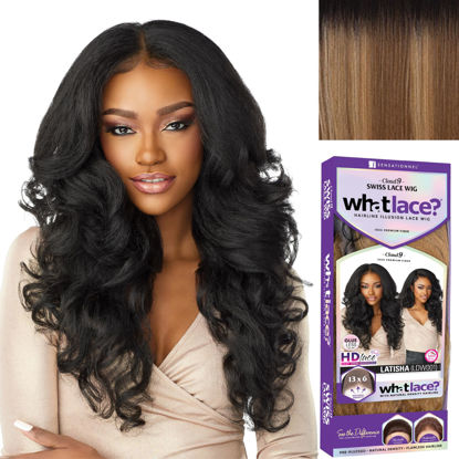 Picture of Sensationnel What lace 13x6 wigs - latisha synthetic wig cloud 9 with preplucked hairline hd lace - Whatlace Latisha (FLAMBOYAGEBLONDE)