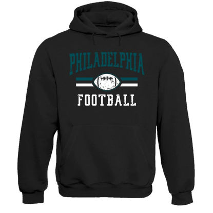 Picture of Philadelphia Retro Football Fans Vintage Men's Hoodie Sweatshirt (Black Hoodie, 5XL)