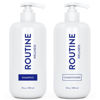 Picture of Routine Wellness Shampoo and Conditioner Set for Stronger Hair - Biotin | Color Safe | Sulfate-Free | Vegan | Clinically Tested | Nourishing Oils and Vitamins - Unscented 14oz (Pack of 2)