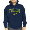 Picture of Campus Colors Adult Arch & Logo Soft Style Gameday Hooded Sweatshirt (Toledo Rockets - Blue, Medium)