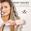 Picture of Waver Curling Iron Hair Crimper - TYMO ROVY Beach Waves Curling Wand, Ionic Deep Waver Hair Curler Tool with Ceramic 3 Barrel for Women, Dual Voltage, Anti-Scald, Easy to Use, 1.25 Inch, Pink