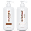 Picture of Routine Wellness Shampoo and Conditioner Set for Stronger Hair - Biotin | Color Safe | Sulfate-Free | Vegan | Clinically Tested | Nourishing Oils and Vitamins - Basil & Avocado 14oz (Pack of 2)