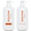 Picture of Routine Wellness Shampoo and Conditioner Set for Stronger Hair - Biotin | Color Safe | Sulfate-Free | Vegan | Clinically Tested | Nourishing Oils and Vitamins - Coconut & Vanilla 14oz (Pack of 2)