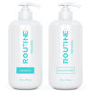 Picture of Routine Wellness Shampoo and Conditioner Set for Stronger Hair - Biotin | Color Safe | Sulfate-Free | Vegan | Clinically Tested | Nourishing Oils and Vitamins - Wildflower & Jasmine 14oz (Pack of 2)