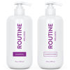 Picture of Routine Wellness Shampoo and Conditioner Set for Stronger Hair - Vegan, Clinically Tested Biotin Shampoo with Nourishing Oils and Vitamins - Rose Hips 14oz (Pack of 2)