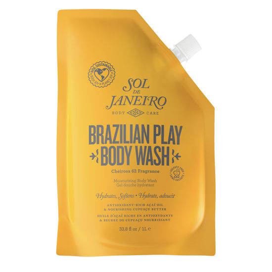 Picture of SOL DE JANEIRO 4 Play Moisturizing Shower Cream Gel Body Wash Refill Pouch 1 L/33.8 fl oz.