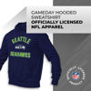 Picture of Team Fan Apparel NFL Adult Gameday Hooded Sweatshirt - Poly Fleece Cotton Blend - Stay Warm and Represent Your Team in Style (Seattle Seahawks - Blue, Adult Small)