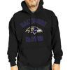 Picture of Team Fan Apparel NFL Adult Gameday Hooded Sweatshirt - Poly Fleece Cotton Blend - Stay Warm and Represent Your Team in Style (Baltimore Ravens - Black, Adult X-Large)