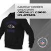 Picture of Team Fan Apparel NFL Adult Gameday Hooded Sweatshirt - Poly Fleece Cotton Blend - Stay Warm and Represent Your Team in Style (Baltimore Ravens - Black, Adult X-Large)