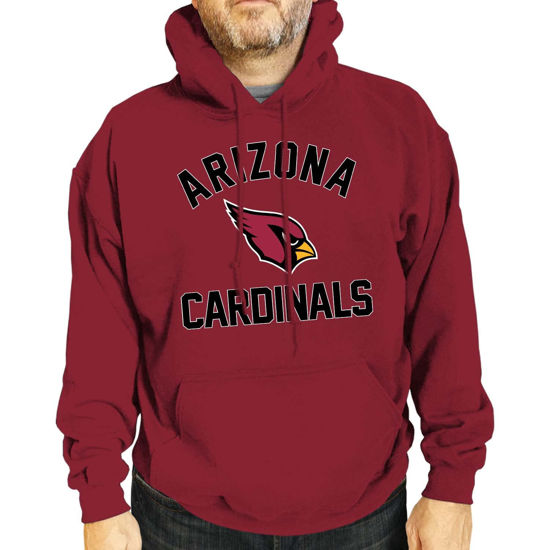 Picture of Team Fan Apparel NFL Adult Gameday Hooded Sweatshirt - Poly Fleece Cotton Blend - Stay Warm and Represent Your Team in Style (Arizona Cardinals - Red, Adult Large)