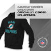 Picture of Team Fan Apparel NFL Adult Gameday Hooded Sweatshirt - Poly Fleece Cotton Blend - Stay Warm and Represent Your Team in Style (Miami Dolphins - Black, Adult X-Large)