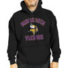 Picture of Team Fan Apparel NFL Adult Gameday Hooded Sweatshirt - Poly Fleece Cotton Blend - Stay Warm and Represent Your Team in Style (Minnesota Vikings - Black, Adult Large)