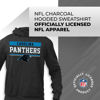 Picture of Team Fan Apparel NFL Adult Gameday Charcoal Hooded Sweatshirt - Cotton & Polyester - Stay Warm & Represent Your Team in Style (Carolina Panthers - Black, Adult X-Large)