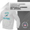 Picture of Team Fan Apparel NFL Adult Gameday Hooded Sweatshirt - Poly Fleece Cotton Blend - Stay Warm and Represent Your Team in Style (Miami Dolphins - Gray, Adult XX-Large)