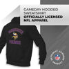 Picture of Team Fan Apparel NFL Adult Gameday Hooded Sweatshirt - Poly Fleece Cotton Blend - Stay Warm and Represent Your Team in Style (Minnesota Vikings - Black, Adult Large)