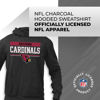 Picture of Team Fan Apparel NFL Adult Gameday Charcoal Hooded Sweatshirt - Cotton & Polyester - Stay Warm & Represent Your Team in Style (Arizona Cardinals - Black, Adult X-Large)