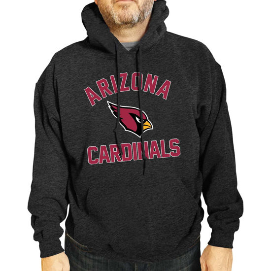 Picture of Team Fan Apparel NFL Adult Gameday Hooded Sweatshirt - Poly Fleece Cotton Blend - Stay Warm and Represent Your Team in Style (Arizona Cardinals - Black, Adult Medium)