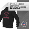 Picture of Team Fan Apparel NFL Adult Gameday Hooded Sweatshirt - Poly Fleece Cotton Blend - Stay Warm and Represent Your Team in Style (Arizona Cardinals - Black, Adult Medium)