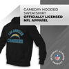 Picture of Team Fan Apparel NFL Adult Gameday Hooded Sweatshirt - Poly Fleece Cotton Blend - Stay Warm and Represent Your Team in Style (Los Angeles Chargers - Black, Adult Small)