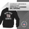 Picture of Team Fan Apparel NFL Adult Gameday Hooded Sweatshirt - Poly Fleece Cotton Blend - Stay Warm and Represent Your Team in Style (New York Giants - Black, Adult Small)