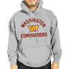 Picture of Team Fan Apparel NFL Adult Gameday Hooded Sweatshirt - Poly Fleece Cotton Blend - Stay Warm and Represent Your Team in Style (Washington Commanders - Gray, Adult Medium)