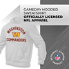 Picture of Team Fan Apparel NFL Adult Gameday Hooded Sweatshirt - Poly Fleece Cotton Blend - Stay Warm and Represent Your Team in Style (Washington Commanders - Gray, Adult Medium)