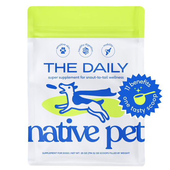 Picture of Native Pet The Daily Dog Supplement - 11 in 1 Dog Multivitamin - Tasty Scoop with Dog Vitamins and Supplements - Super Multi Vitamin for Dog Energy, Mobility, Skin & Coat - 12 Active Ingredients 28 oz