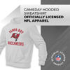 Picture of Team Fan Apparel NFL Adult Gameday Hooded Sweatshirt - Poly Fleece Cotton Blend - Stay Warm and Represent Your Team in Style (Tampa Bay Buccaneers - Gray, Adult Small)