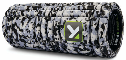 Picture of TRIGGERPOINT Grid Foam Roller - Multi-Density Exterior, Rigid Core - Trusted by Therapists and Athletes - Standard Density, Includes Online Instructional Videos, 33cm, Grey Camo