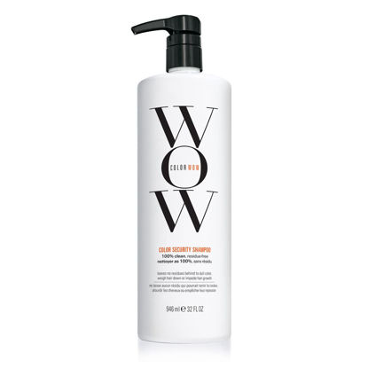 Picture of COLOR WOW Color Security Shampoo, 32 fl oz - Sulfate Free & Residue-Free Formula, Healthy Looking Hair & Scalp, Paraben Free Salon Quality