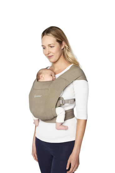 Picture of Ergobaby Embrace Cozy Newborn Baby Wrap Carrier (7-25 Pounds), Ponte Knit, Olive