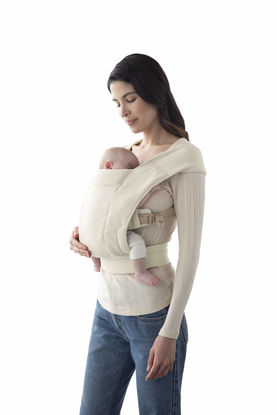 Picture of Ergobaby Embrace Cozy Newborn Essentials Baby Carrier Wrap (7-25 Pounds), Ponte Knit, Cream