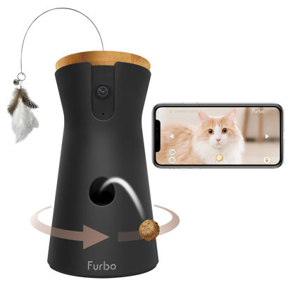 Picture of Furbo 360° Cat Camera: Home Security Camera with Meowing Alerts, Rotating Pet Treat Camera with Phone App, Smart Home Indoor Kitty Cam with 2-Way Speaker and Night Vision (No Subscription Required)