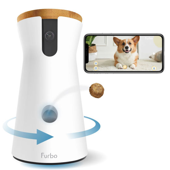 Picture of Furbo 360° Dog Camera: Home Security Camera with Barking Alerts, Rotating Pet Treat Camera with Phone App, Smart Home Indoor Puppy Cam with 2-Way Speaker and Night Vision (No Subscription Required)