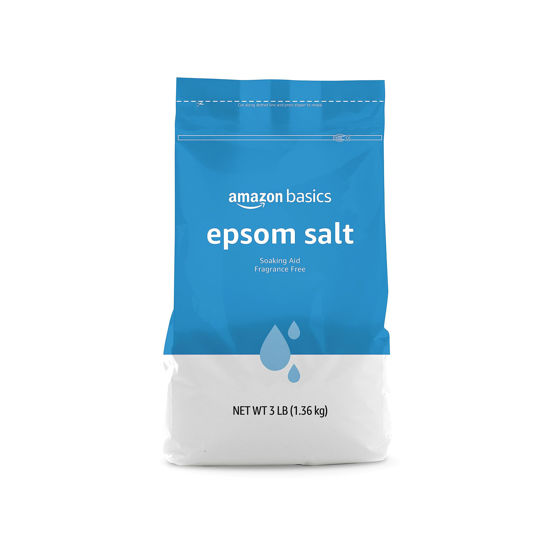 Picture of Amazon Basics Epsom Salt Soak, Magnesium Sulfate USP, 3 Pound, 1-Pack