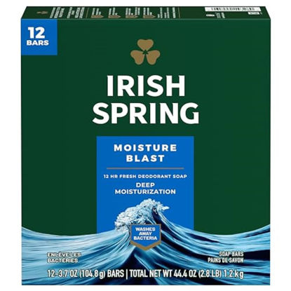 Picture of Irish Spring Deodorant Soap Moisture Blast 12-Count (Pack of 12)