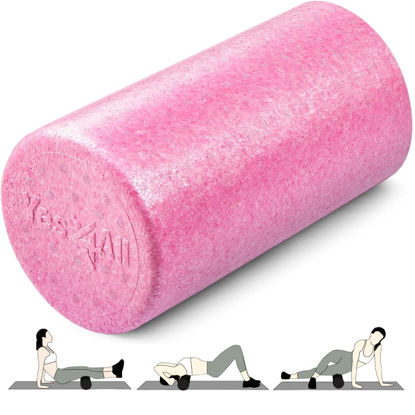 Picture of Yes4All EPP Foam Roller for Deep Tissue Massage, Muscle Recovery and Pain Relief in Back, Legs, and Body (Fuschia Rose - 12 Inches)