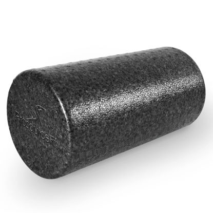 Picture of ProsourceFit High Density Foam Rollers 12 - inches long, Firm Full Body Athletic Massage Tool for Back Stretching, Yoga, Pilates, Post Workout Muscle Recuperation, Black