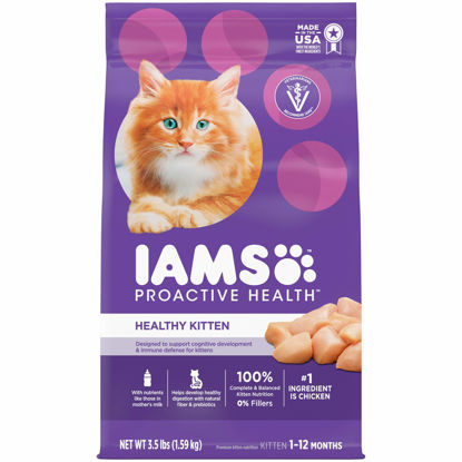 Picture of IAMS Proactive Health Healthy Kitten Dry Cat Food with Chicken, 3.5 lb. Bag