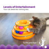 Picture of Catstages Tower of Tracks Interactive 3-Tier Cat Track Toy with Spinning Balls, Orange