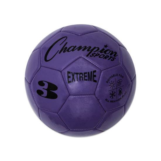 Picture of Champion Sports Extreme Series Soccer Ball, Size 3 - Youth League, All Weather, Soft Touch, Maximum Air Retention - Kick Balls for Kids Under 8 - Competitive and Recreational Futbol Games, Purple