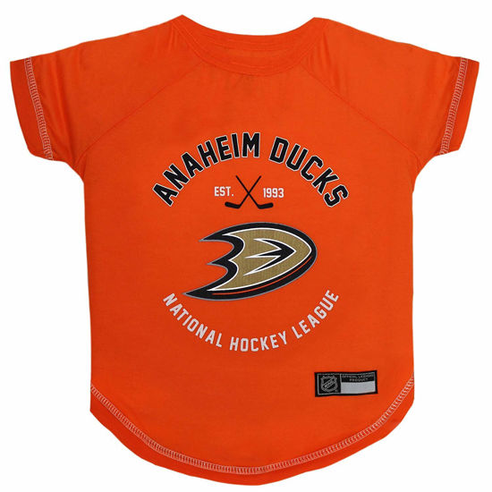 Picture of Pets First NHL Anaheim Ducks Tee Shirt for Dogs & Cats, Medium. - are You A Hockey Fan? Let Your Pet Be an NHL Fan Too!