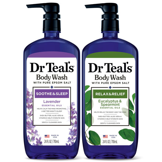 Picture of Dr Teal's Body Wash with Pure Epsom Salt, Lavender & Eucalyptus, 24 fl oz (Pack of 2)