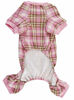 Picture of Pink Plaid Pet Dog Pajamas Shirts, Girth 22-26" Back Length 20" Large