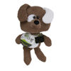 Picture of goDog Checkers Dog Squeaky Plush Dog Toy, Chew Guard Technology - Brown, Large