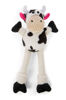 Picture of goDog Checkers Skinny Cow Squeaky Plush Dog Toy, Chew Guard Technology - White, Small